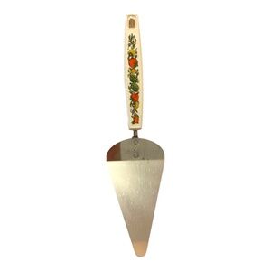 Vintage 70s Ekco Spice of Life Cottage Vegetable Chromium Plated Cake Pie Server